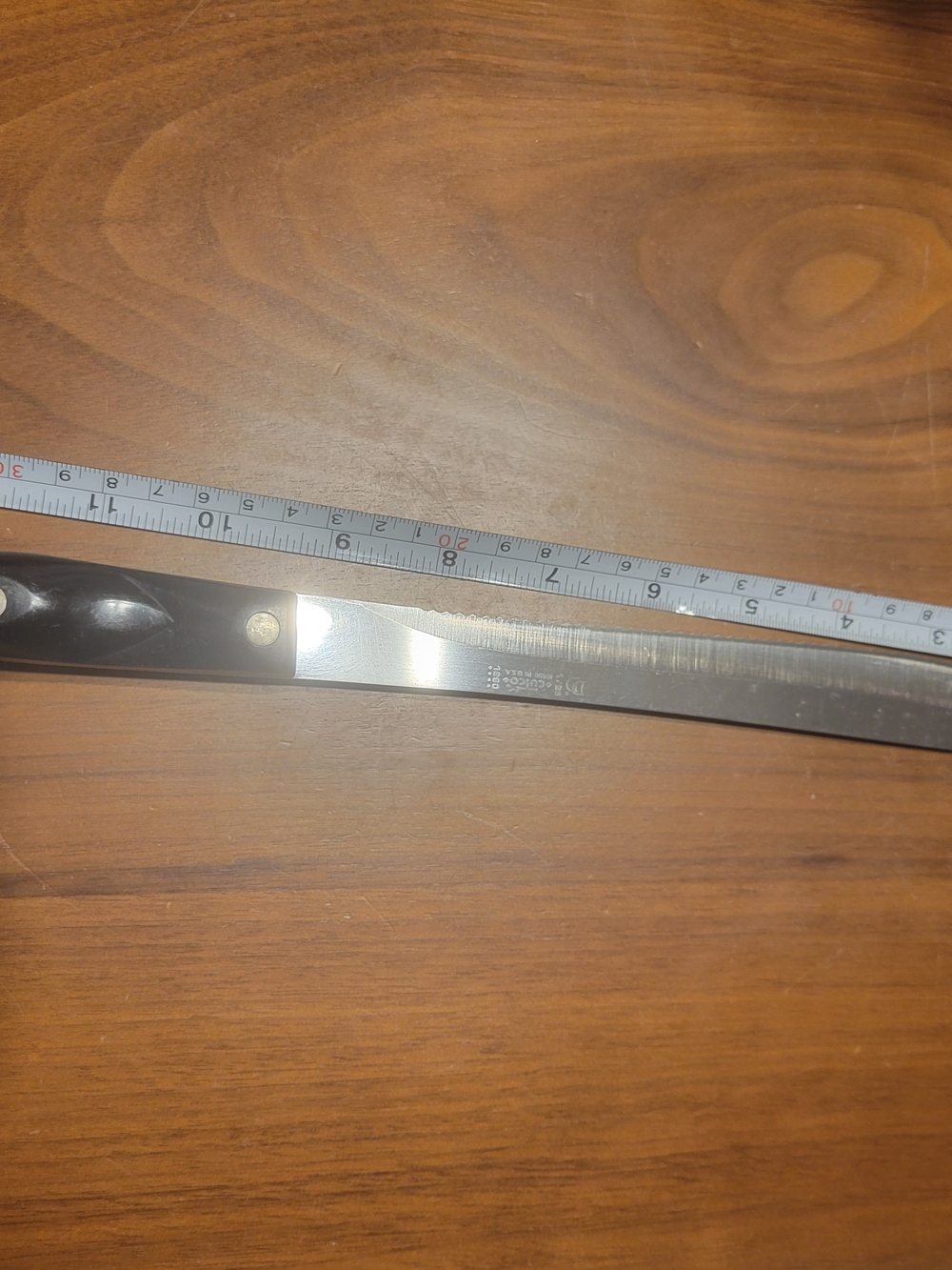 Cutco Stainless Steel Straight Razor with Black Handle - Unbranded